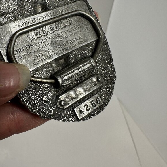 Cabelas Belt Buckle Elk Antlers Sidney Nebraska Belts Buckles Vtg Hunting - Picture 3 of 5